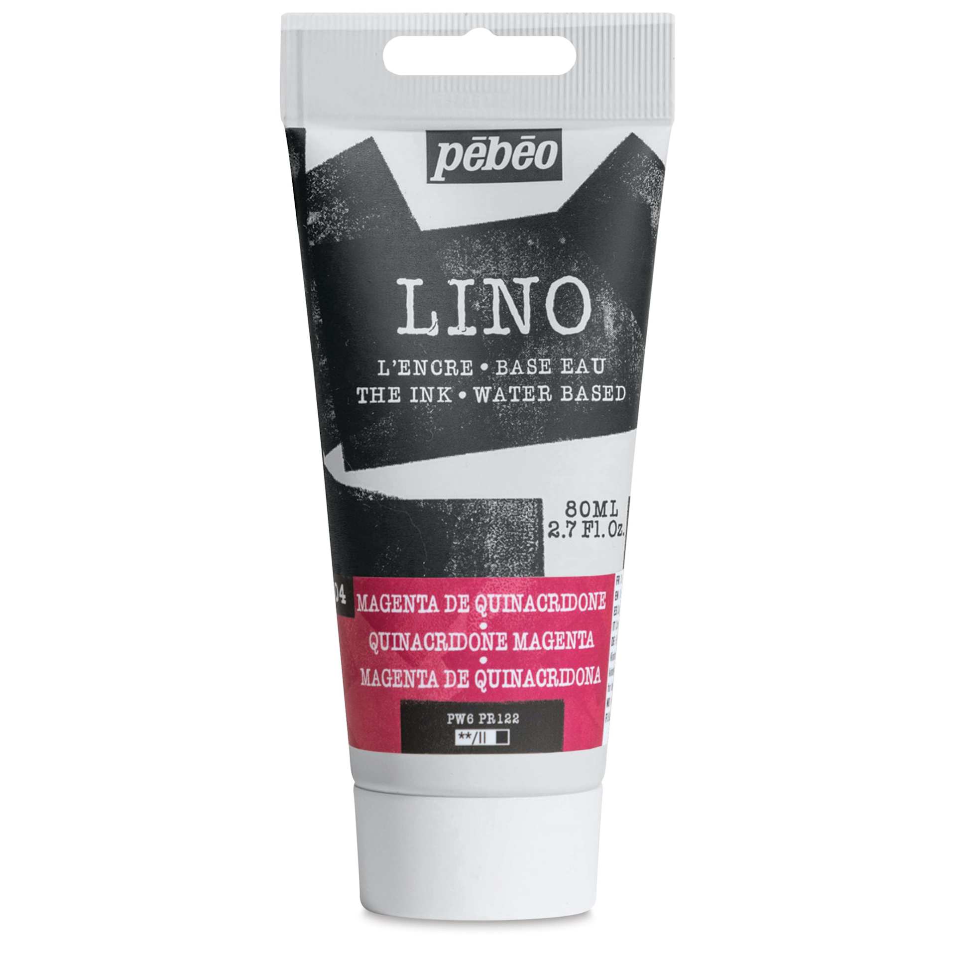 Pebeo Lino Ink - Quinacridone Magenta, 80 ml Tube