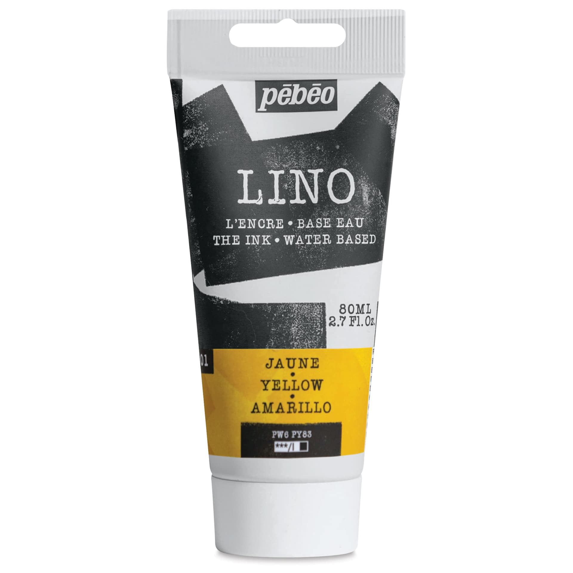 Pebeo Lino Ink - Yellow, 80 ml Tube