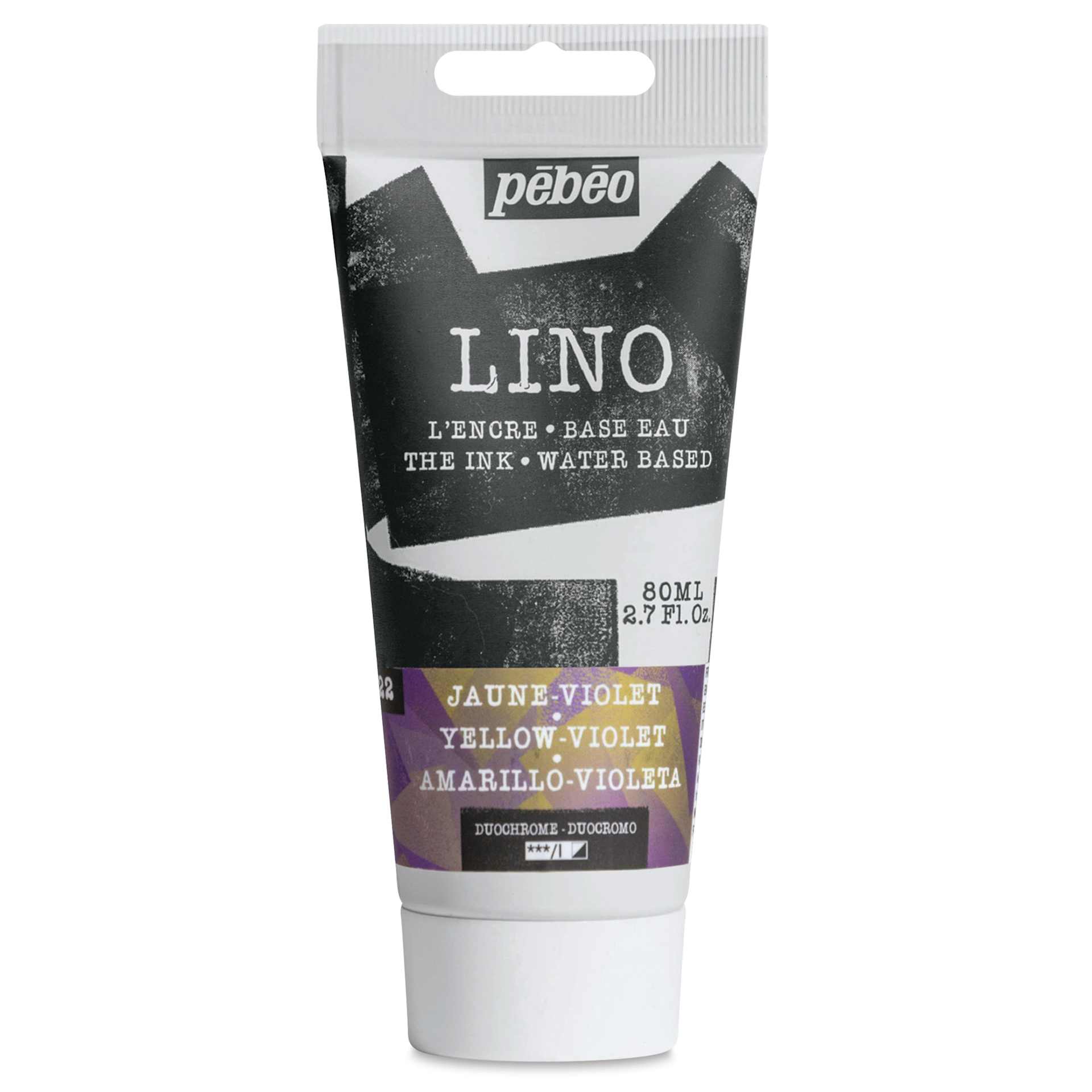 Pebeo Lino Ink - Yellow and Purple Duochrome, 80 ml Tube