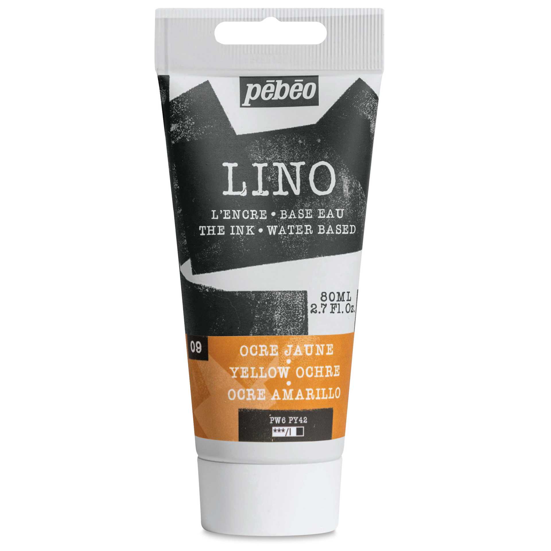 Pebeo Lino Ink - Yellow Ochre, 80 ml Tube