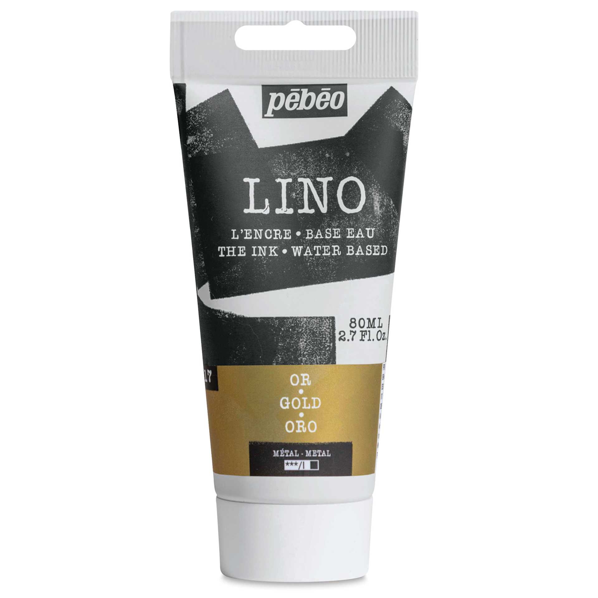 Pebeo Lino Ink - Gold, 80 ml Tube