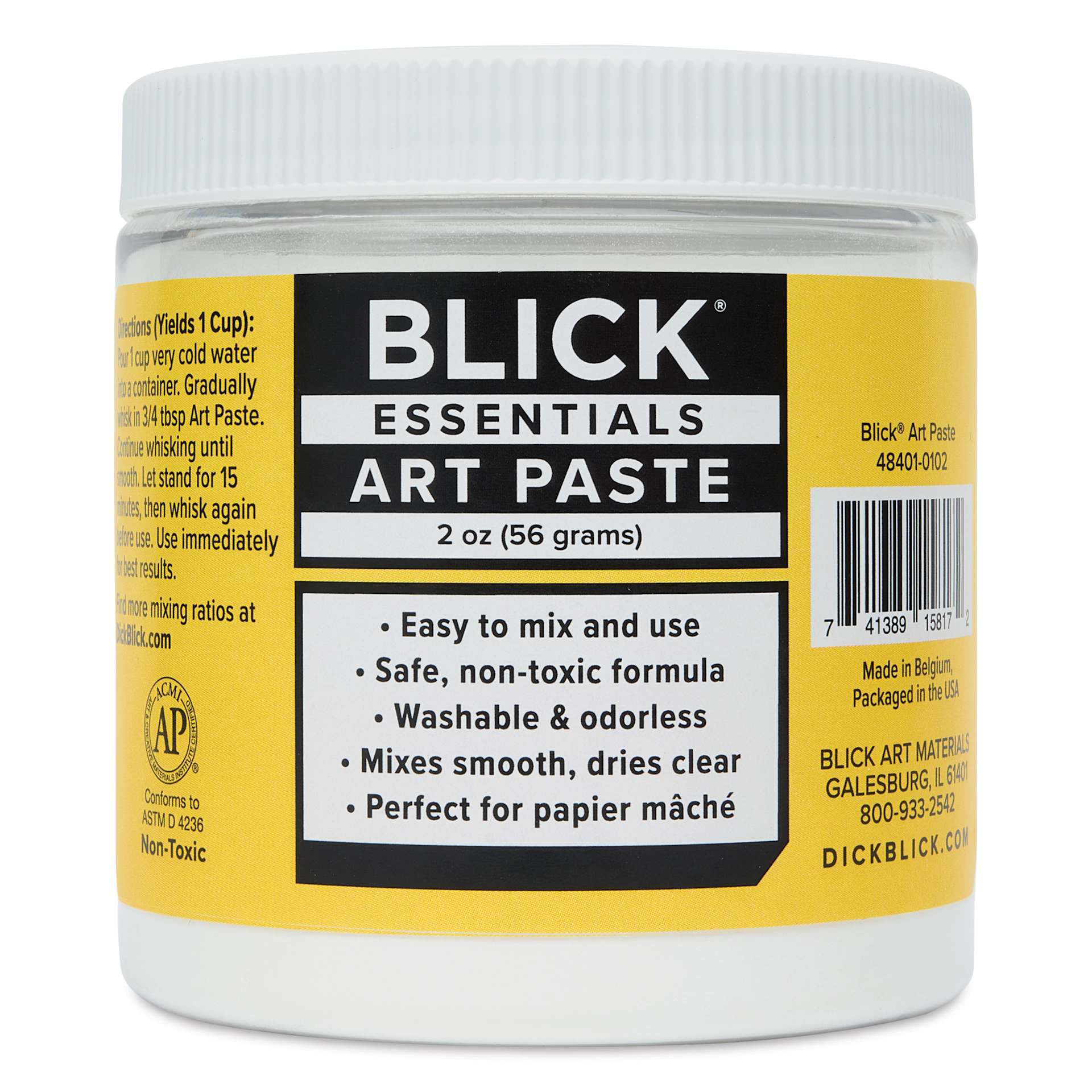 Blick Essentials Art Paste - 2 oz, front of jar