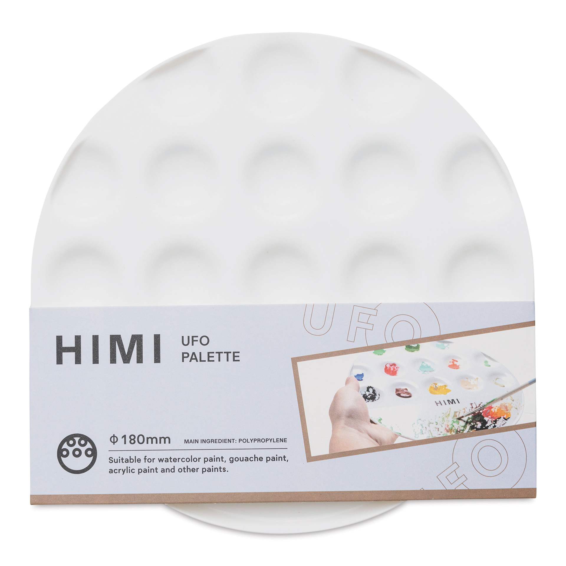 Front of the Himi UFO Palette - Small in its packaging