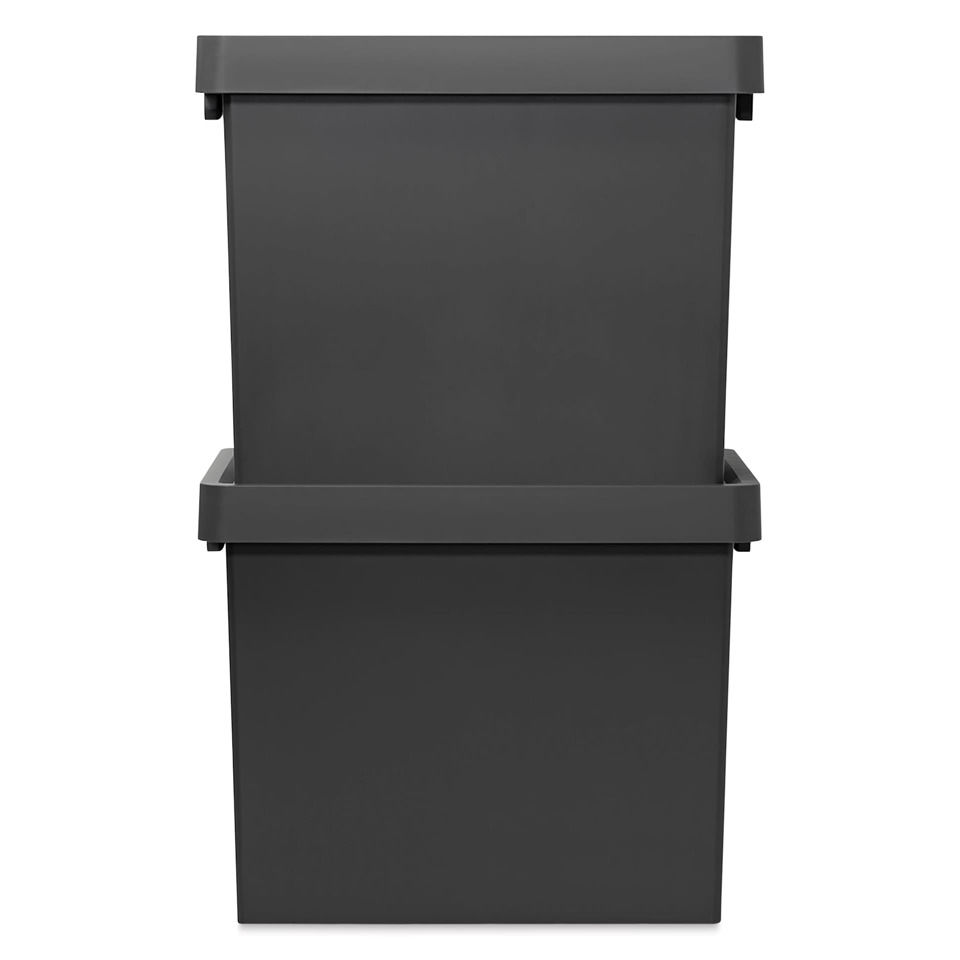 Like-It Store-Up Container with Tray - Deep, Black, two containers stacked