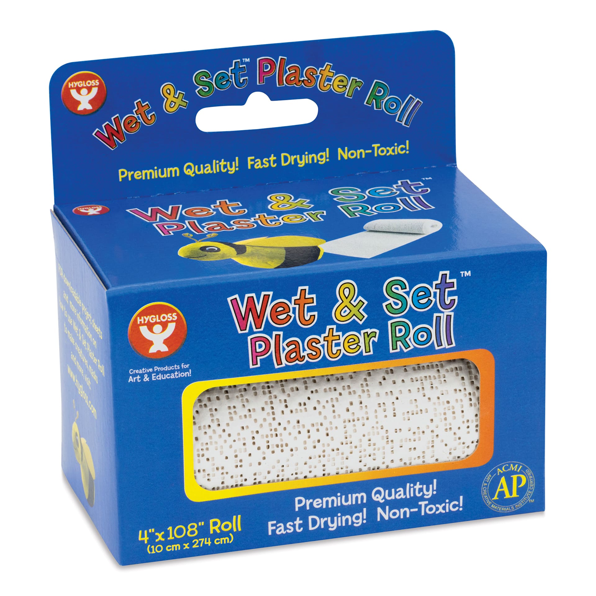 Hygloss Wet & Set Plaster Roll - 4" x 108" front of packaging