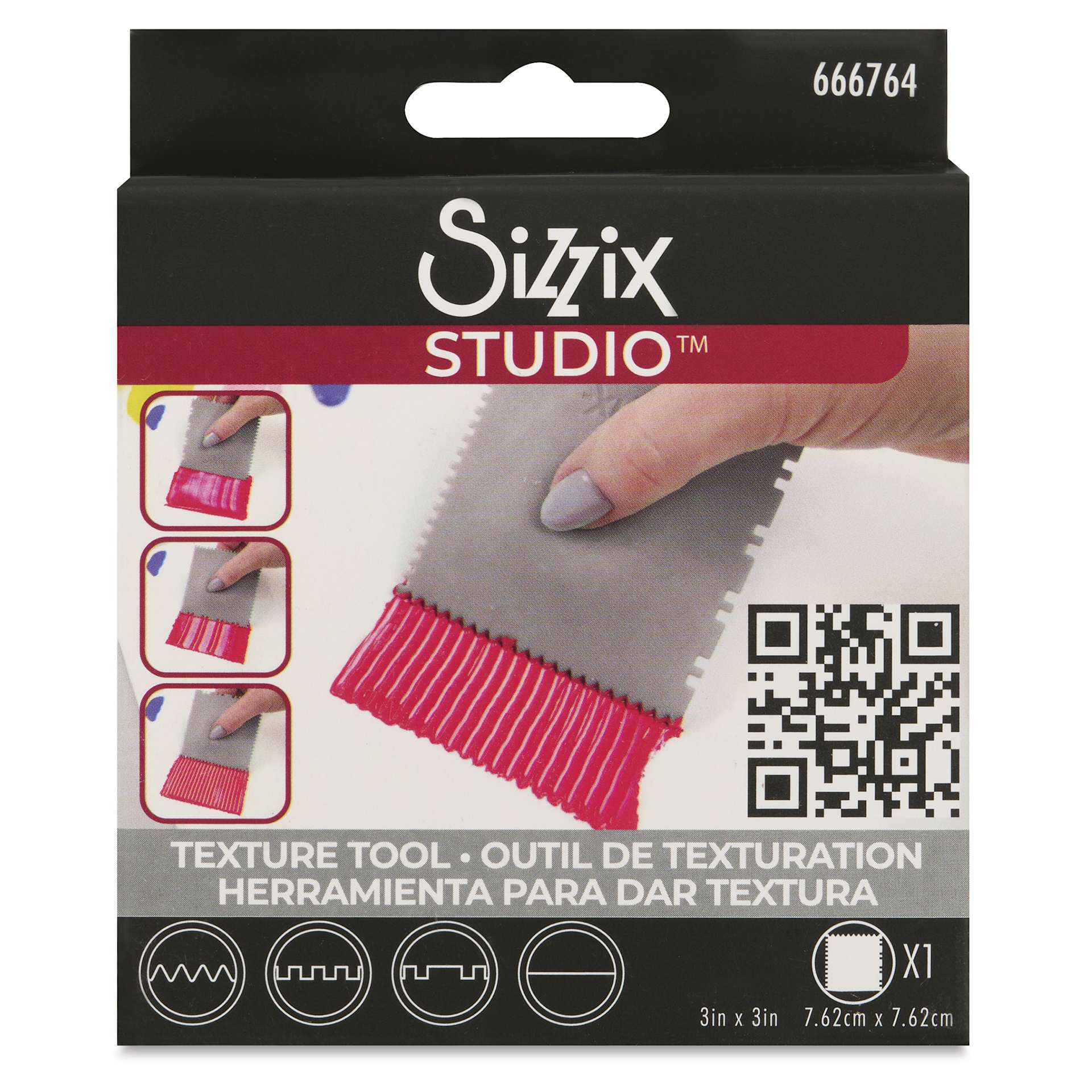 Sizzix Studio Texture Tool, front of packaging