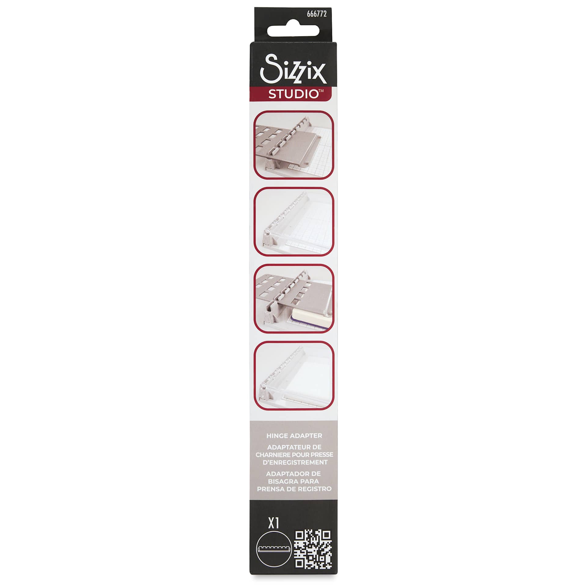 Sizzix Studio Press - Hinge Adapter, front of packaging