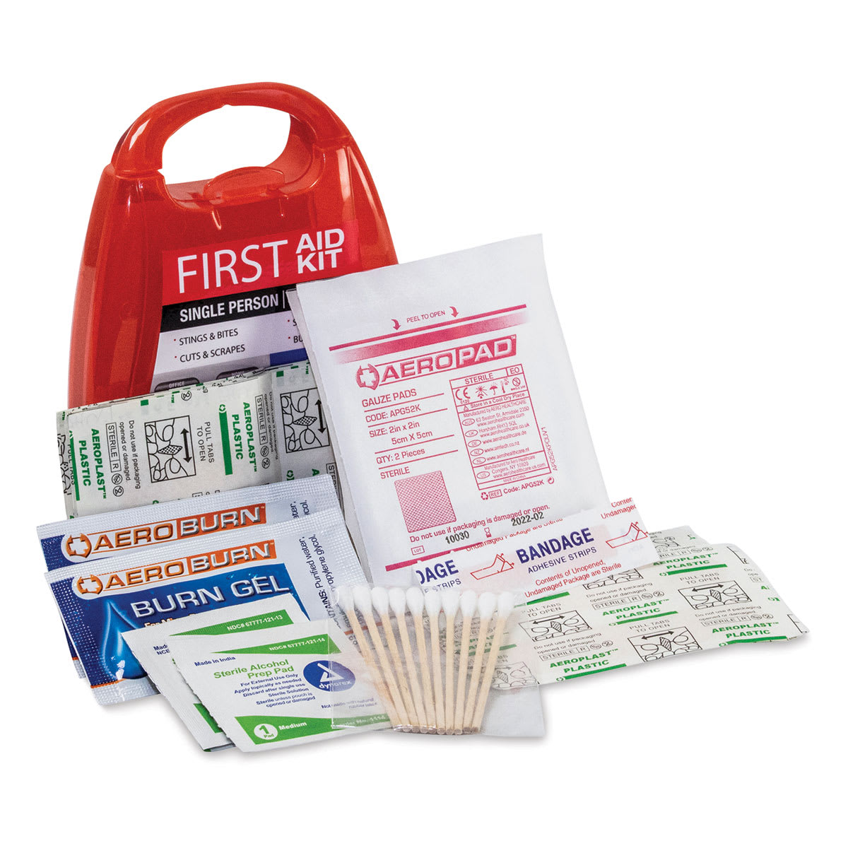SAS Safety First Aid Kit - Components of Single Person Kit with package