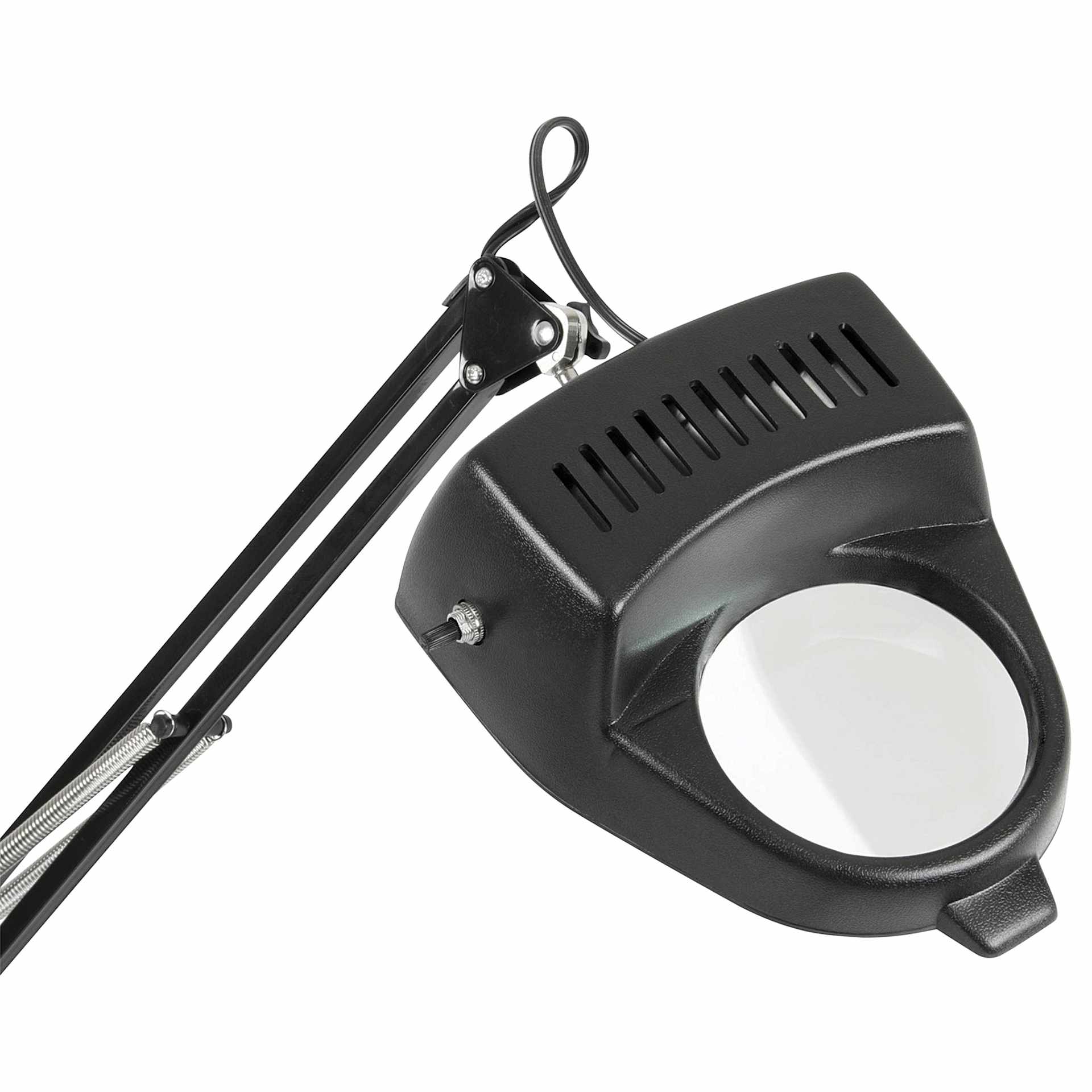 Studio Designs Magnifier Lamp - Black, Diopter 3, close-up of the lamp head