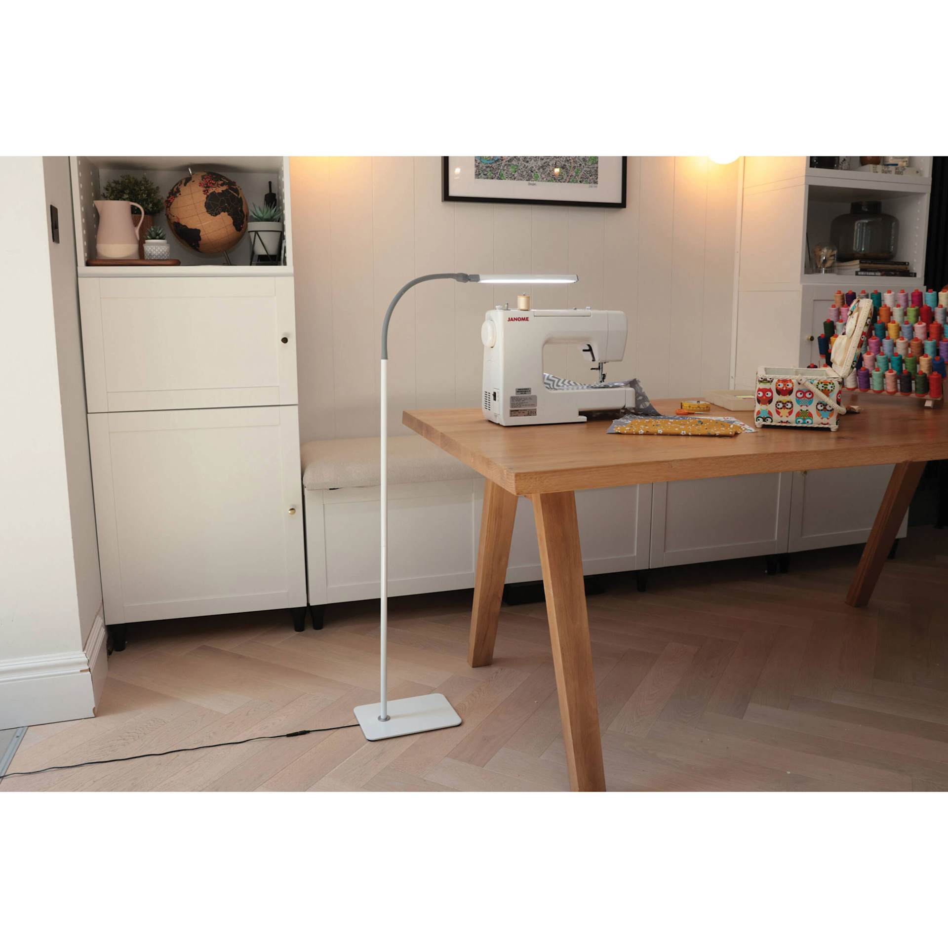 Daylight UnoPro Floor Lamp - next to sewing table