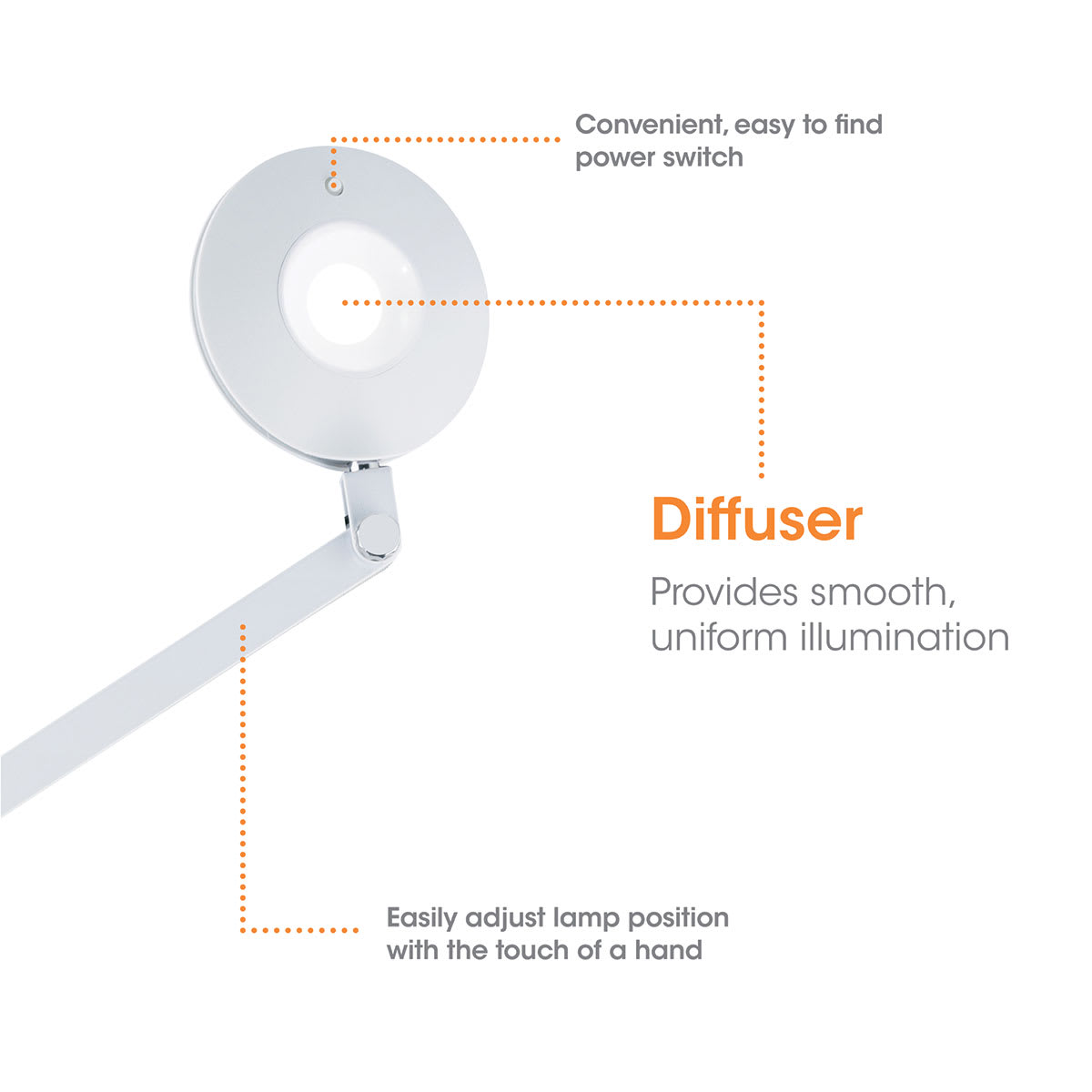 OttLite LED Crane Lamp with Clamp