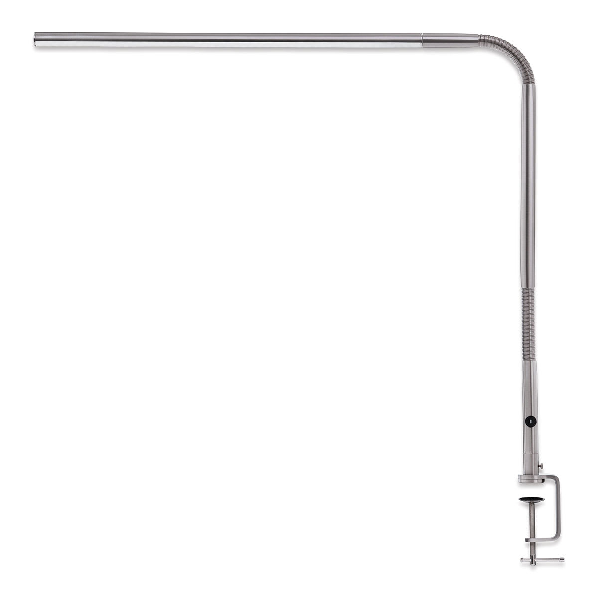 Daylight Slimline 3 LED Table Lamp - Side view with Lamp arm extended vertically to utmost height Daylight Slimline 3 LED Table Lamp - Side view with Lamp arm extended vertically to utmost height