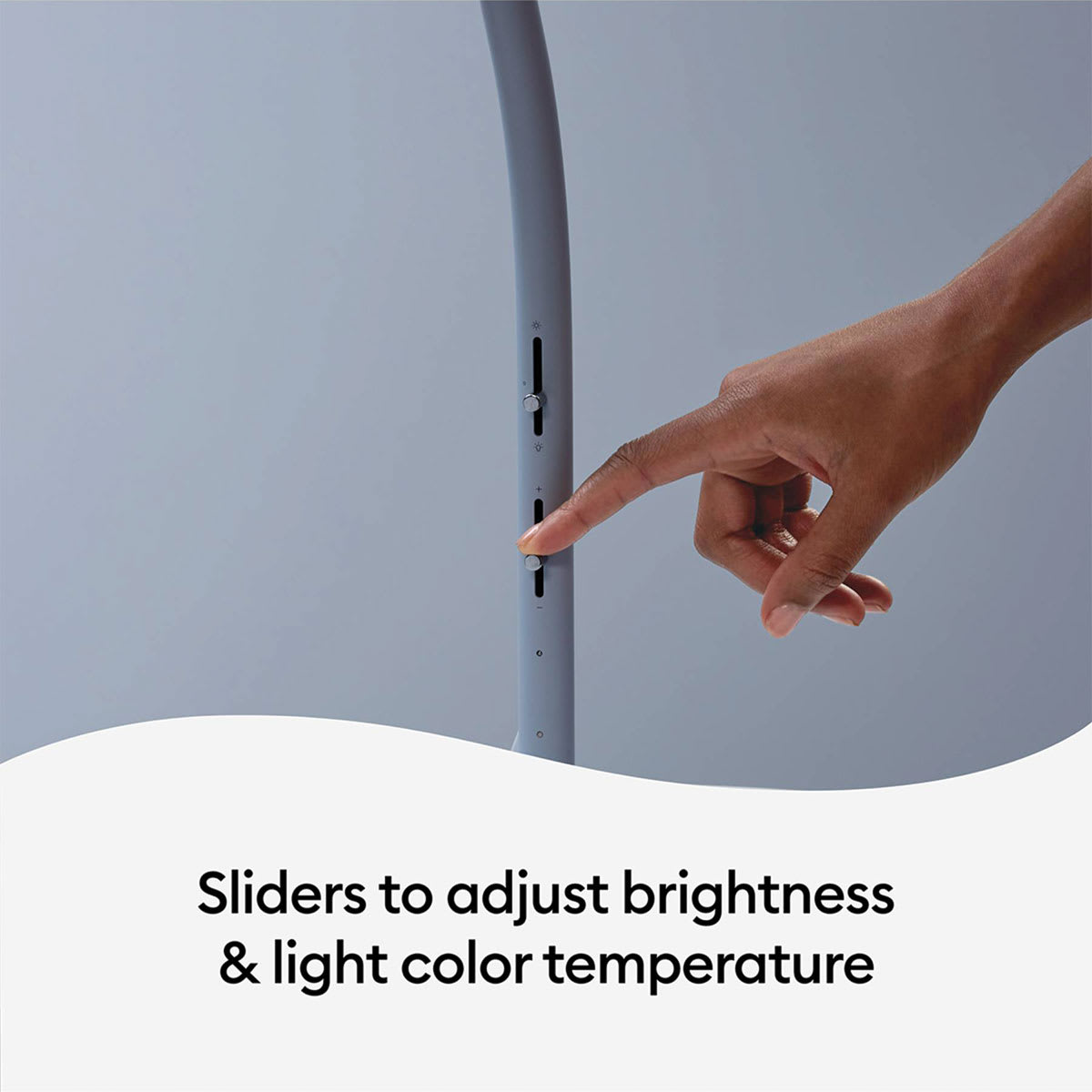 Cricut Bright 360 Ultimate LED Lamp (Person adjusting color temperature)