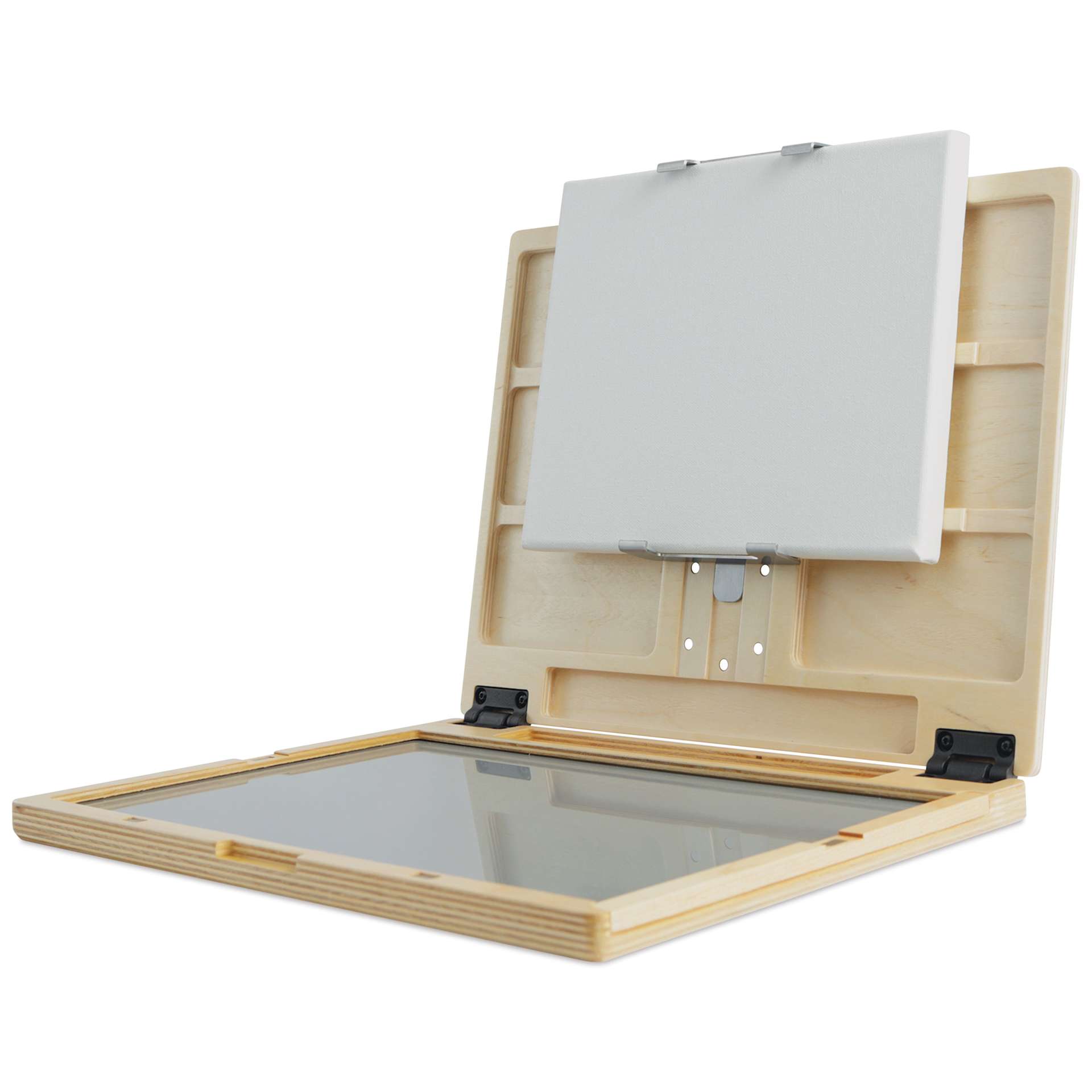New Wave u.go Plein Air Stretched Canvas Holder, holding canvas in pochade box (not included)