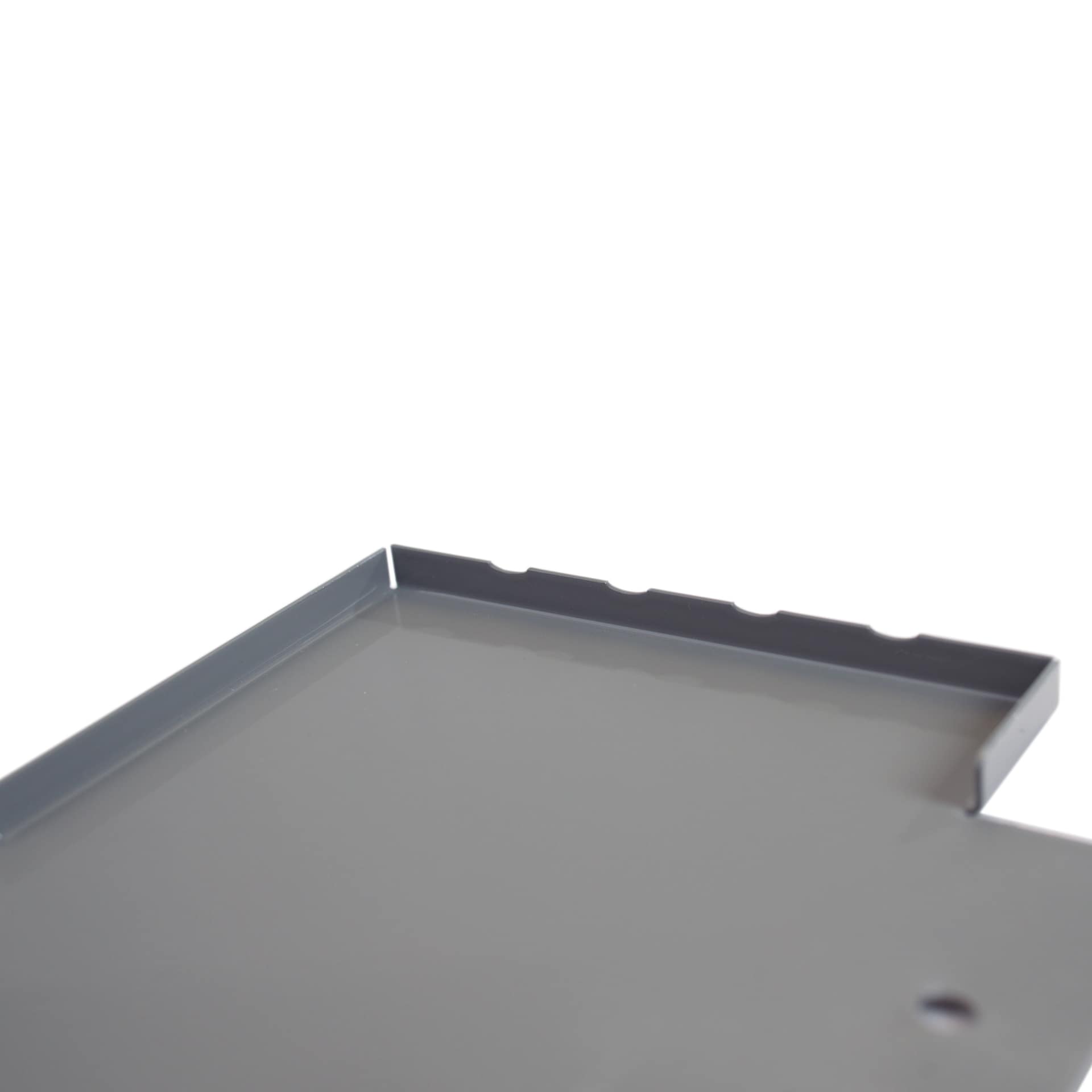 New Wave u.go Plein Air Anywhere Metal Side Tray - 4" x 8" close up of brush ledge