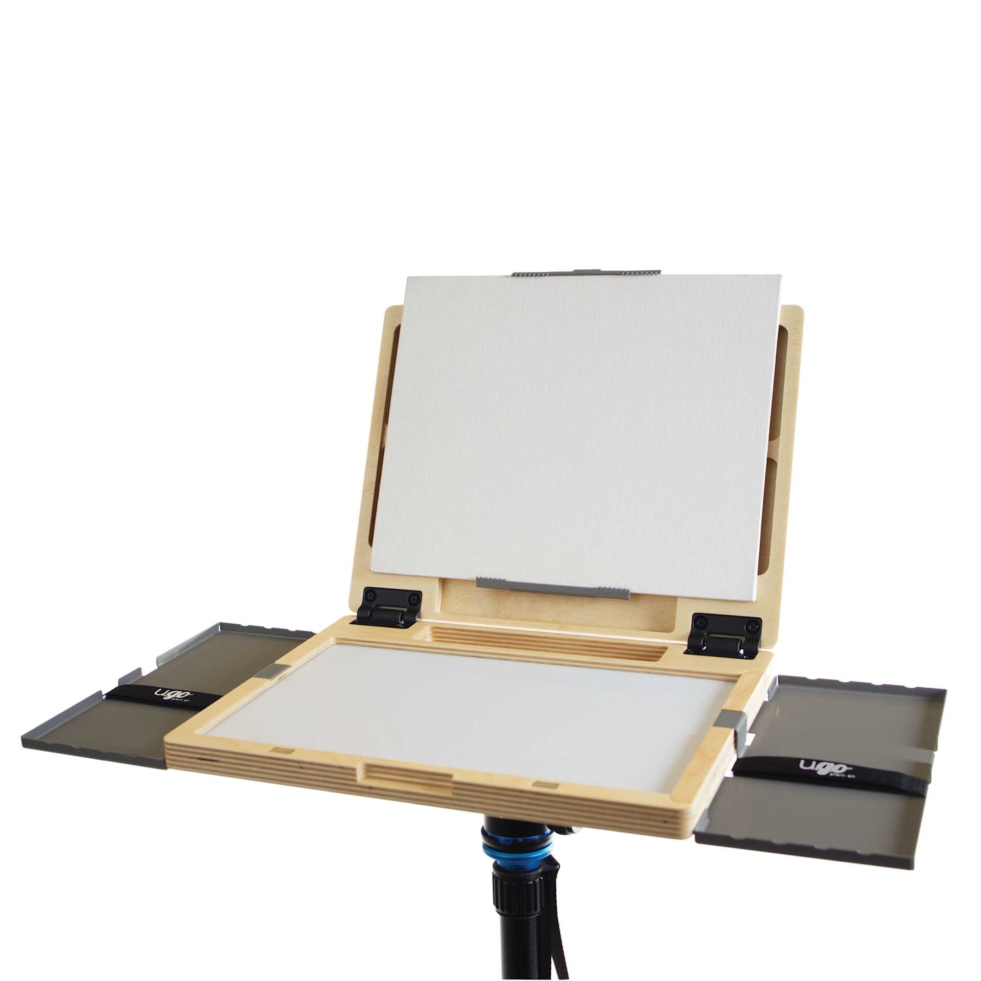 New Wave u.go Plein Air Anywhere Metal Side Tray - 4" x 8" attached to u.go Anywhere Pochade (sold separately)
