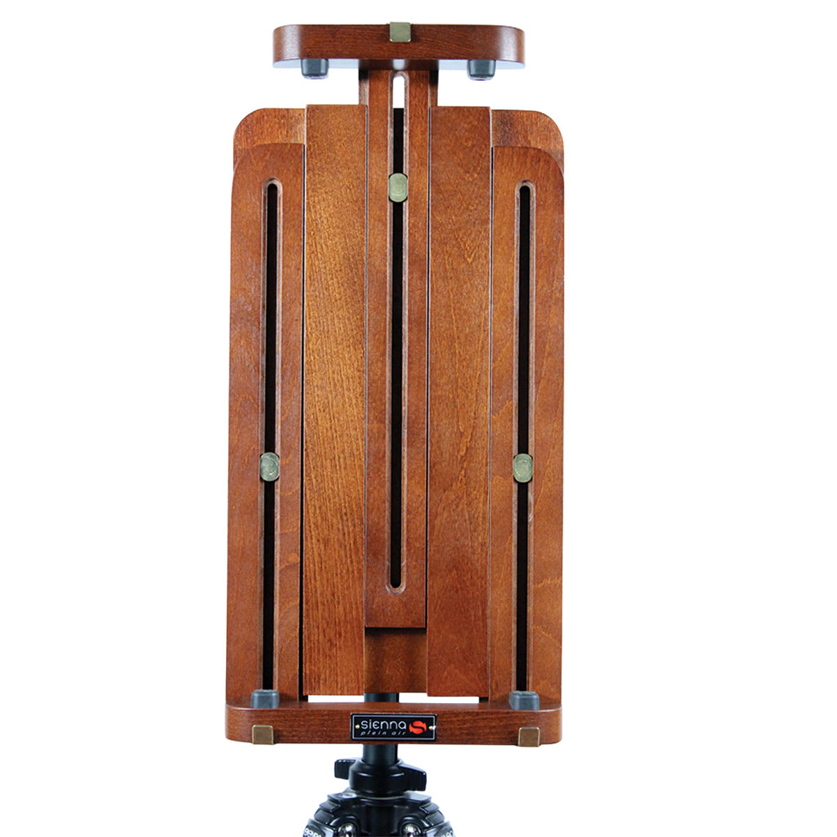 Sienna Canvas Holders - Front view of Compact Holder with tripod ball head visible