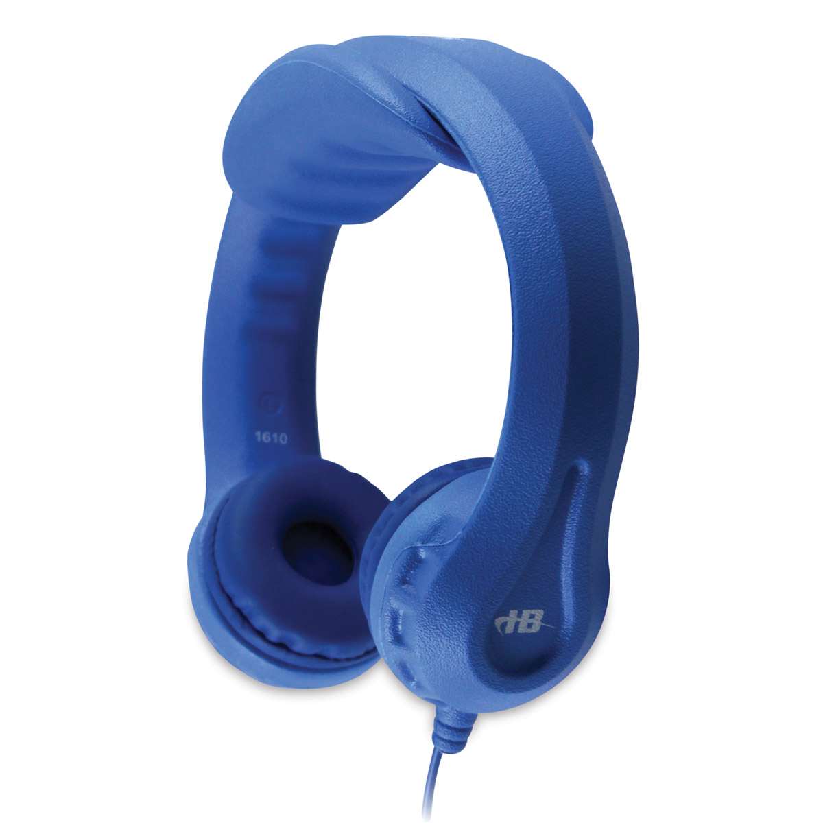 Hamilton Buhl Kids-Flex Phones - Blue, Side view, Shown with snap-on extension band.