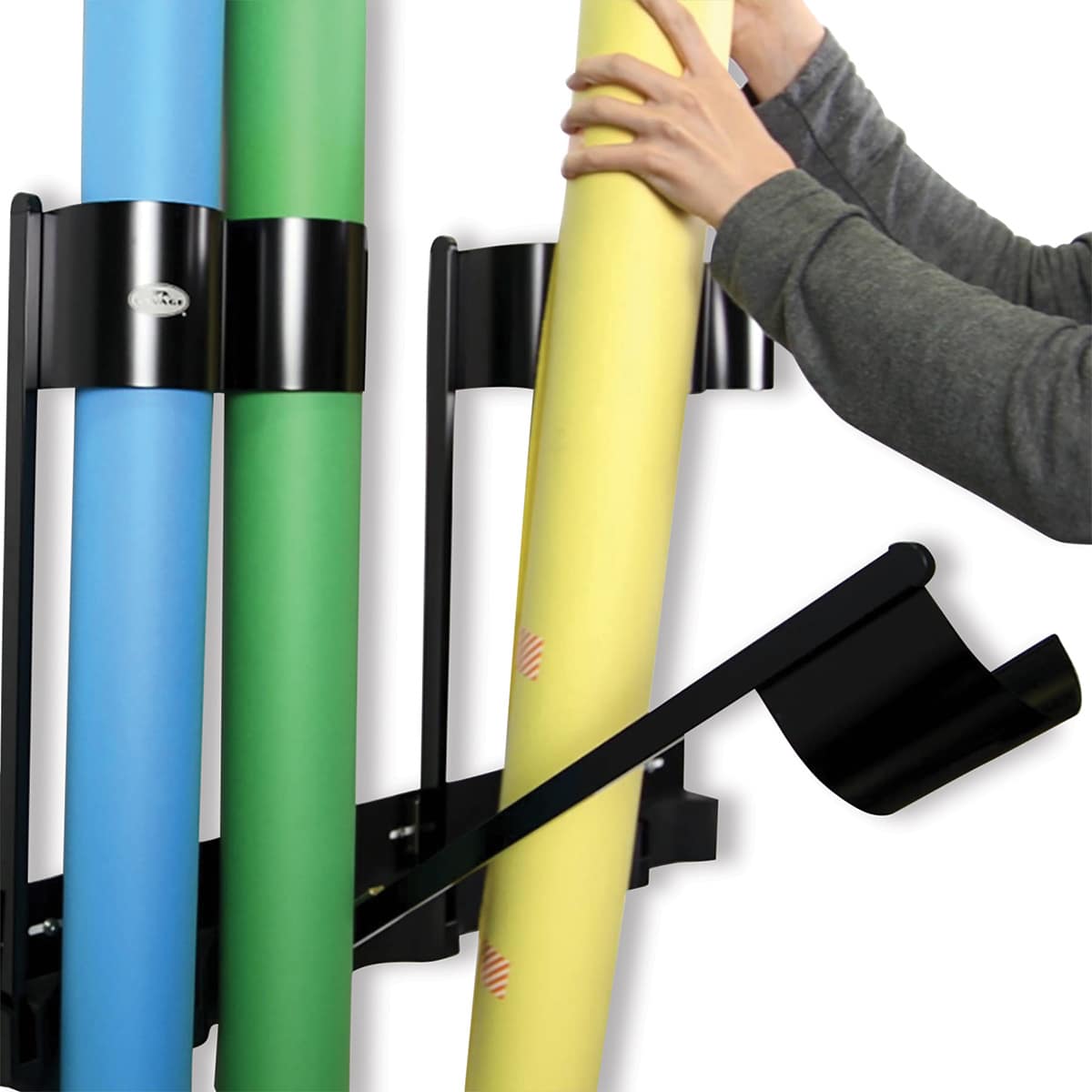 Savage Seamless Paper Pro Storage Rack - 21"H x 28-1/2"W (Person putting backdrops in rack, Backdrops not included)