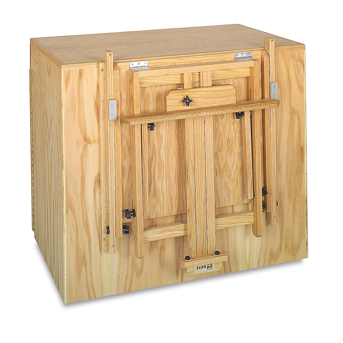 Best Urania's Desk - with swinging doors closed and easel put away, rear view