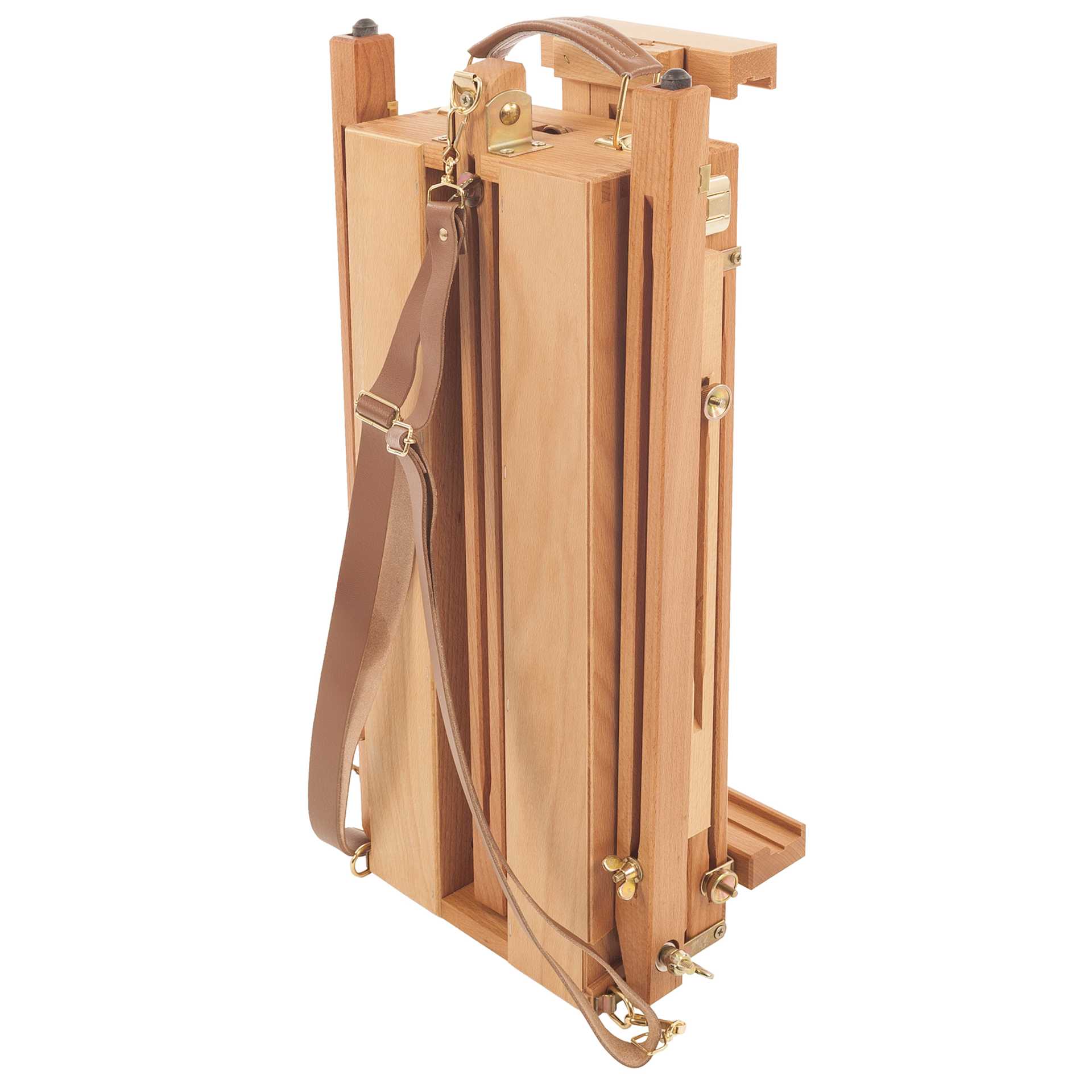 Mabef M-23 Easel Sketch Box with leather shoulder straps