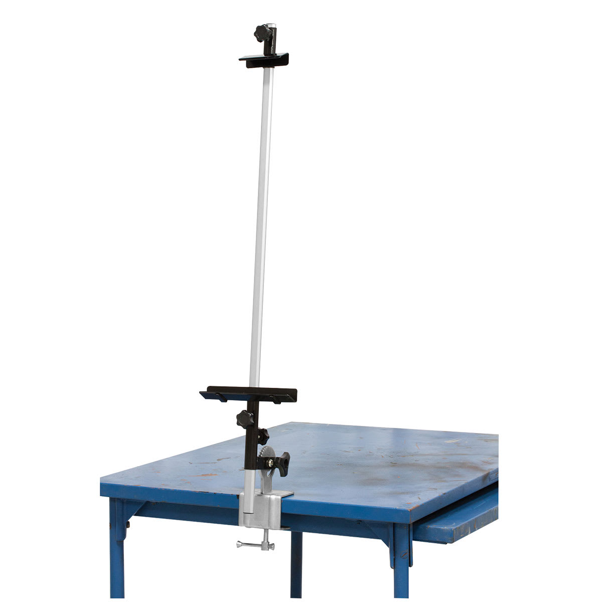 Richeson Italian Steel Clamp-On Table Easel - Clamped to table with mast extended