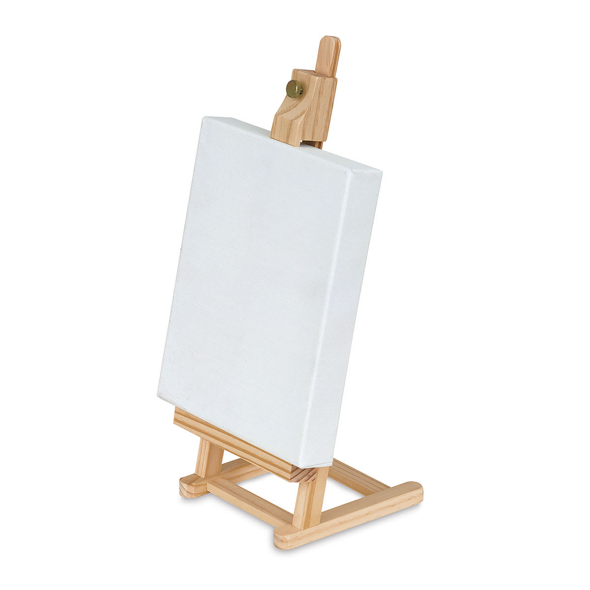 Blick Tabletop Easel - Mini, H-Frame, Natural with canvas