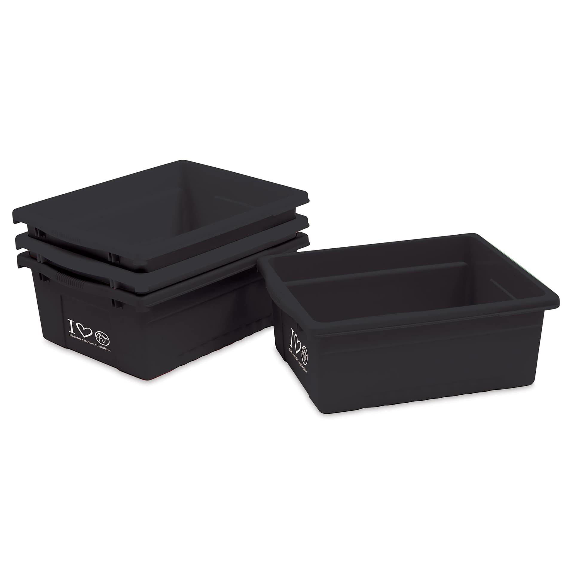 Copernicus Double-Sided Bamboo Easel - Recycled Tubs, Black, stacked 