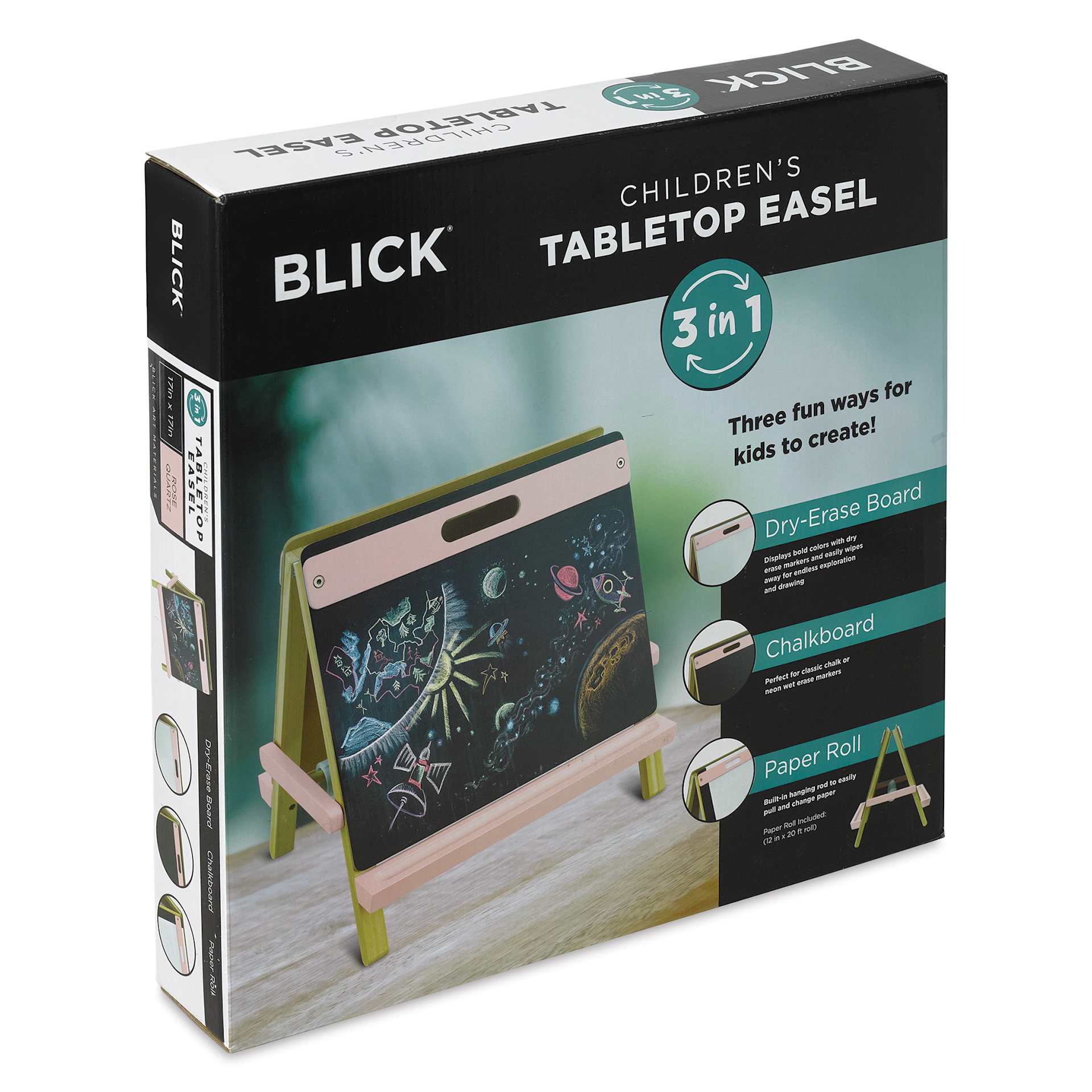 Blick Children's Tabletop Easel - Rose Quartz, packaging 