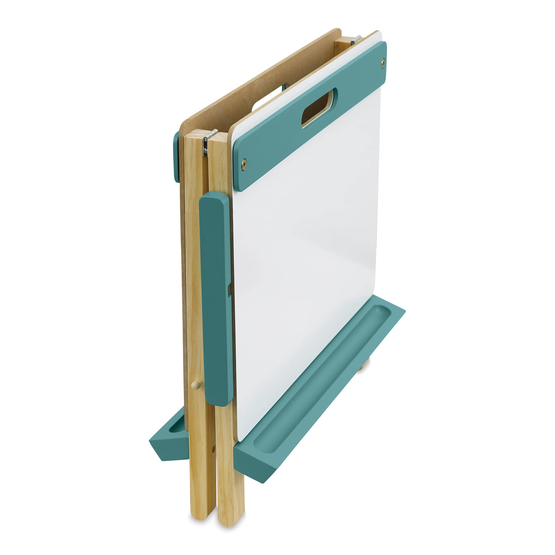 Blick Children's Tabletop Easel - Dusty Turquoise, folded flat