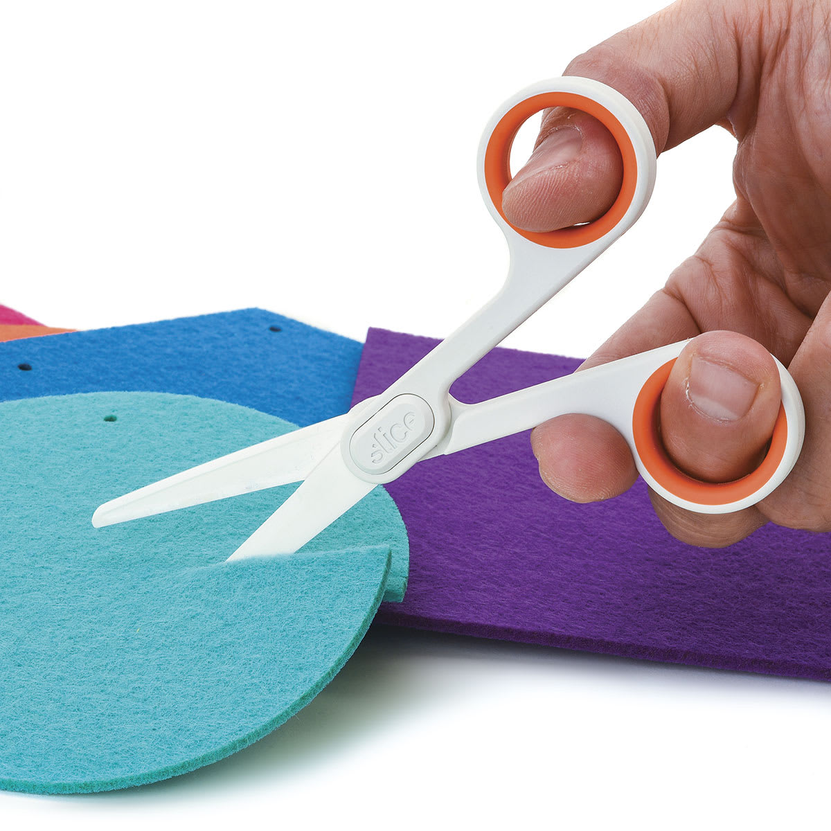 Slice Small Ceramic Scissors, 5.5", Rounded Tip, Cutting