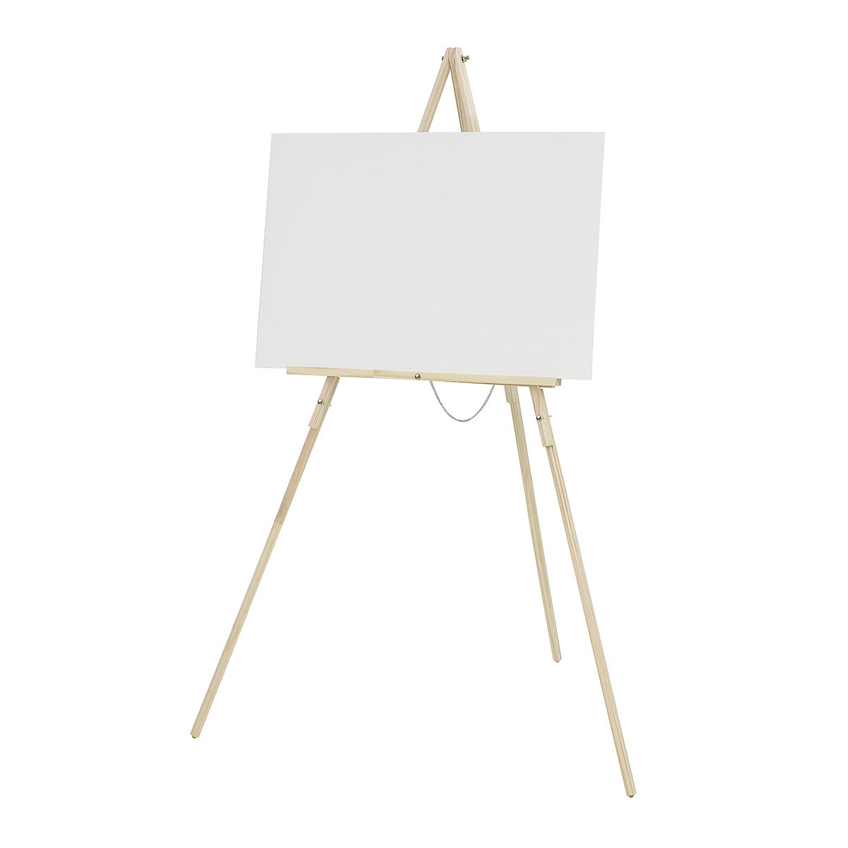 Studio Display Easel - Natural, Tripod Floor - holding canvas (not included)