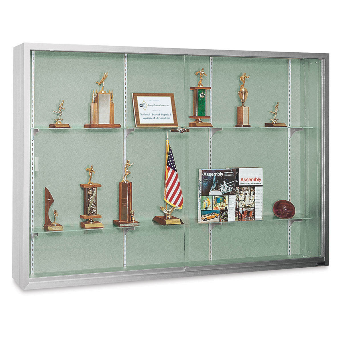 Claridge Sliding Door Display Case - 4 ft x 5 ft x 10 3/4", Dawn Fabricork