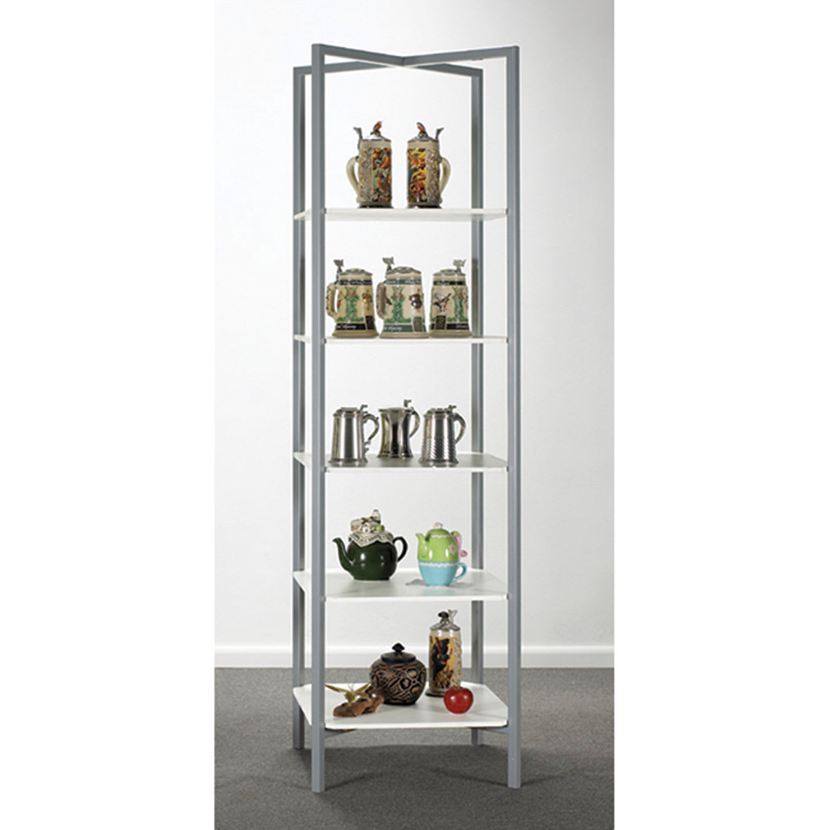 Etagere Display - 21" x 76" x 21", 5 Shelf