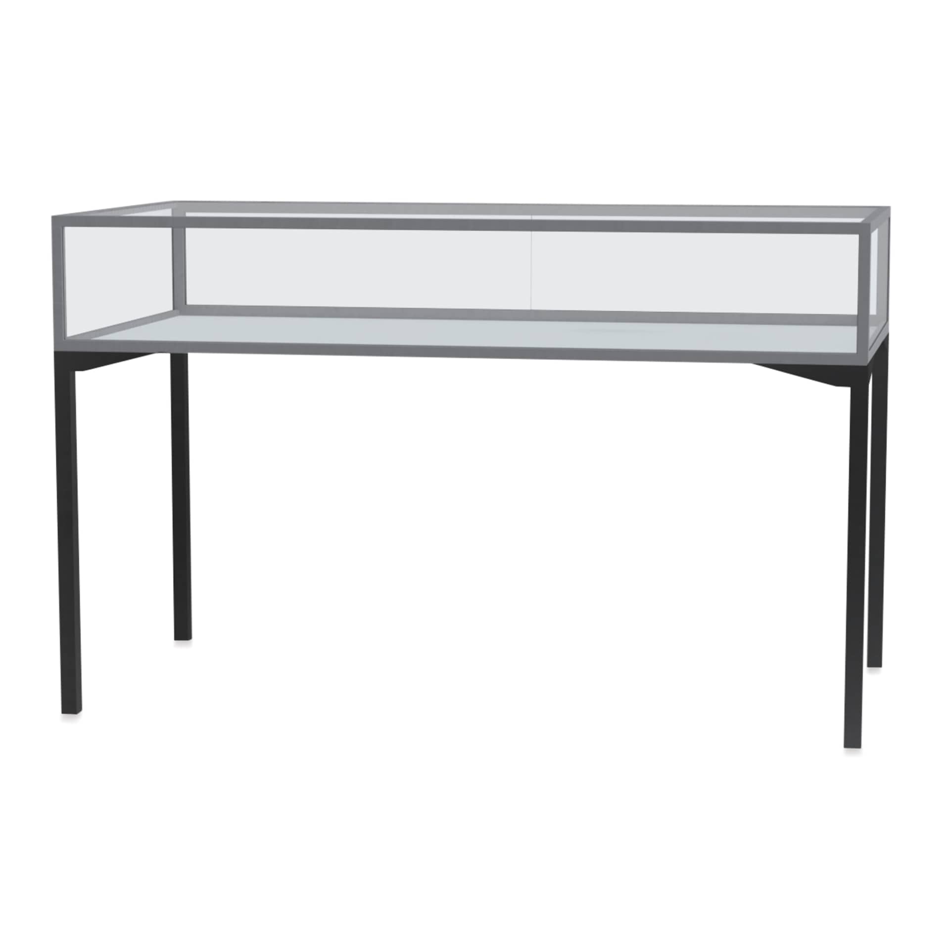 Waddell Keepsake Display Case Table - Satin Natural, Large, Sliding Rear Door