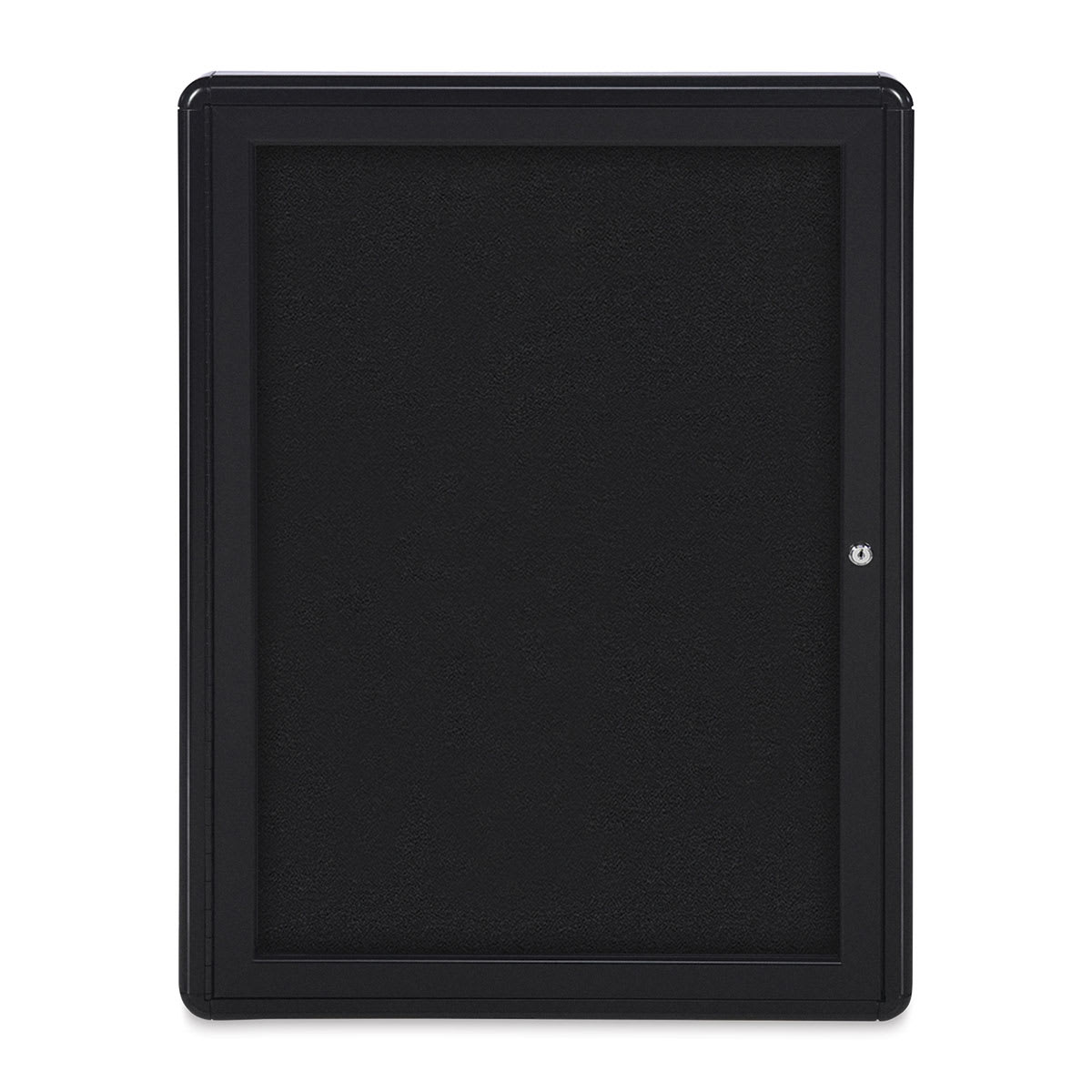 Ghent Ovation Radius Tackboard - 24" x 34", Black Hinged Doors