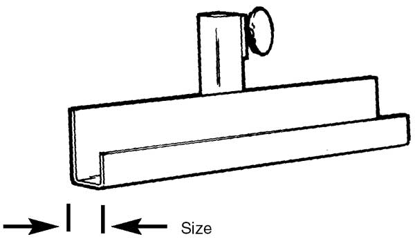 Walker System Panel and Mat Holder - diagram showing how size is measured