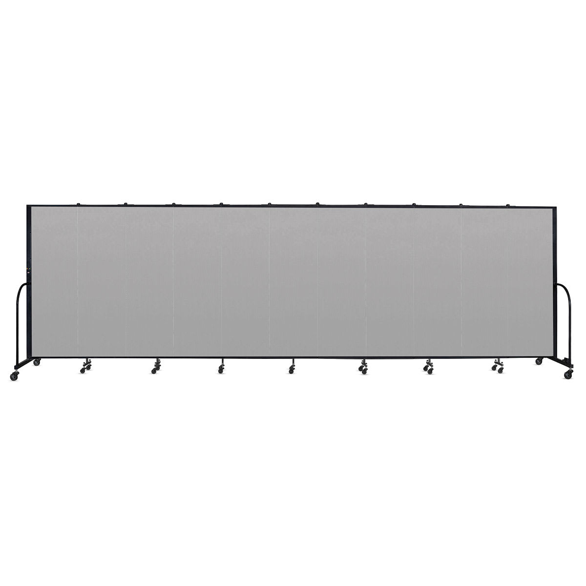 Screenflex Portable Room Dividers - 6 ft x 20.5 ft, Gray, 11 Panel