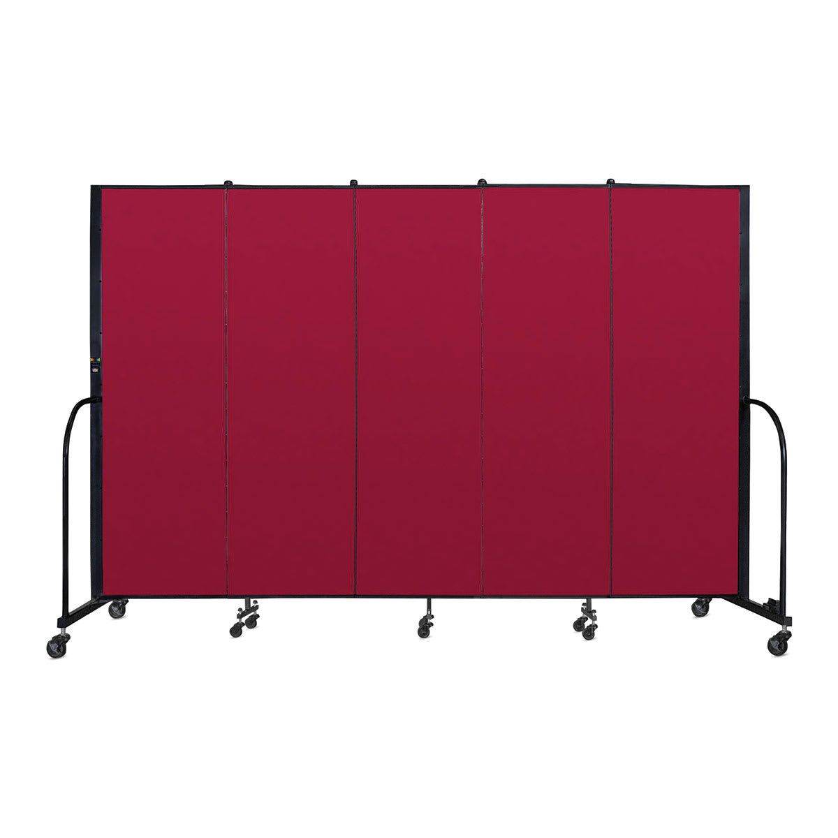 Screenflex Portable Room Dividers - 6 ft, Red, Portable, 5 Panel - back