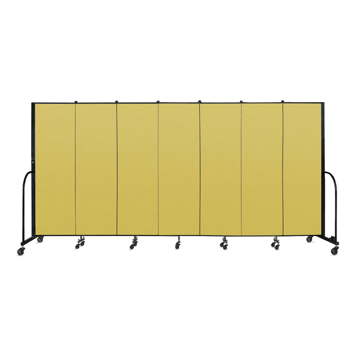 Screenflex Portable Room Dividers - 6 ft, Yellow, 7 Panel - back