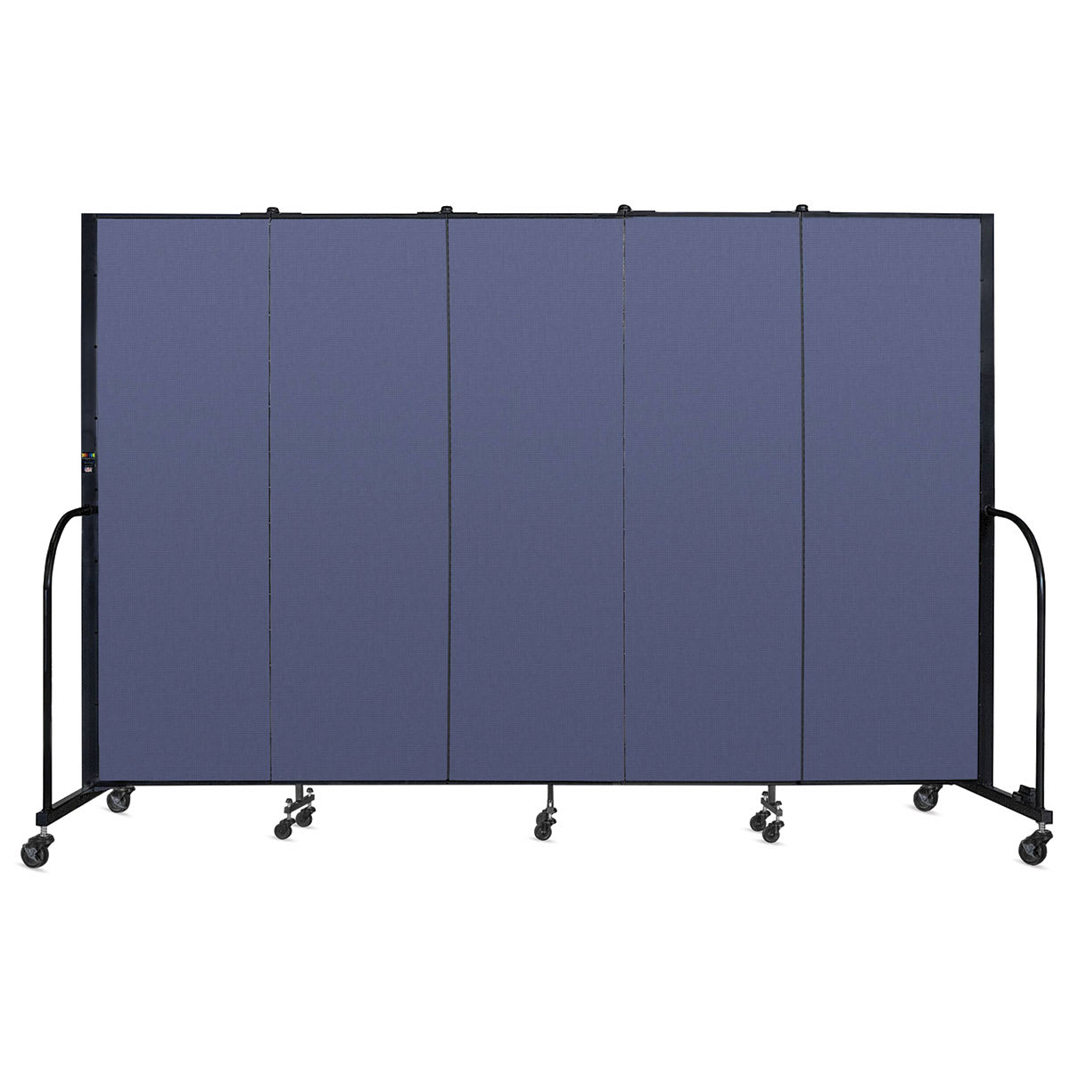 Screenflex Portable Room Dividers - 6 ft x 9 ft, Blue, Portable, 5 Panel - front