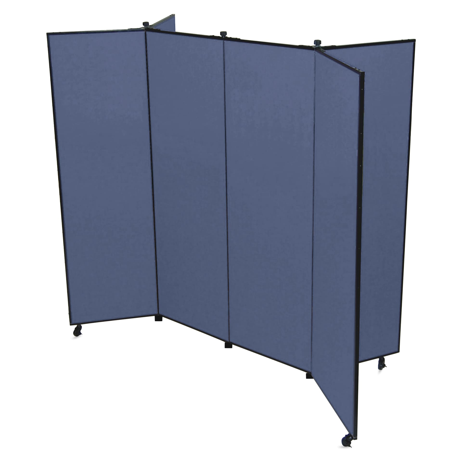 Screenflex Mobile Display - 5 ft 9", Bright Blue, 6 Panel
