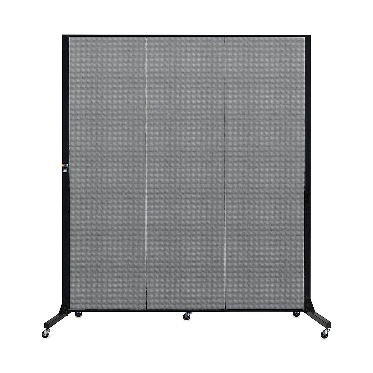 Screenflex Light-Duty Divider - 6'5" x 5'9", Stone, 3 Panel