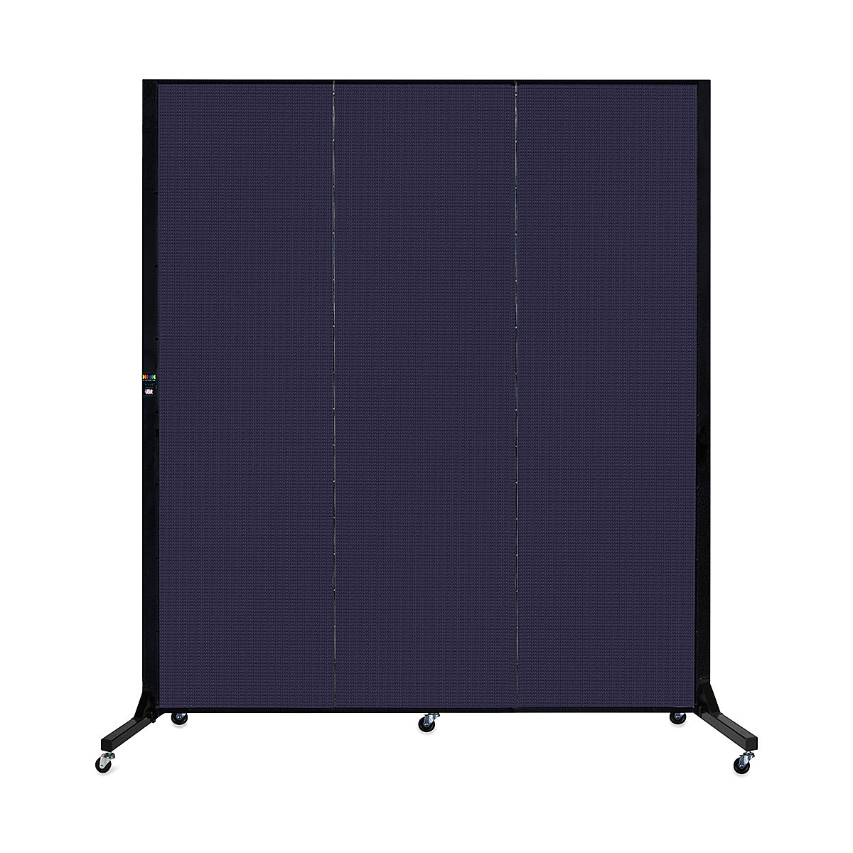 Screenflex Light-Duty Divider - 6'5" x 5'9", Navy, 3 Panel