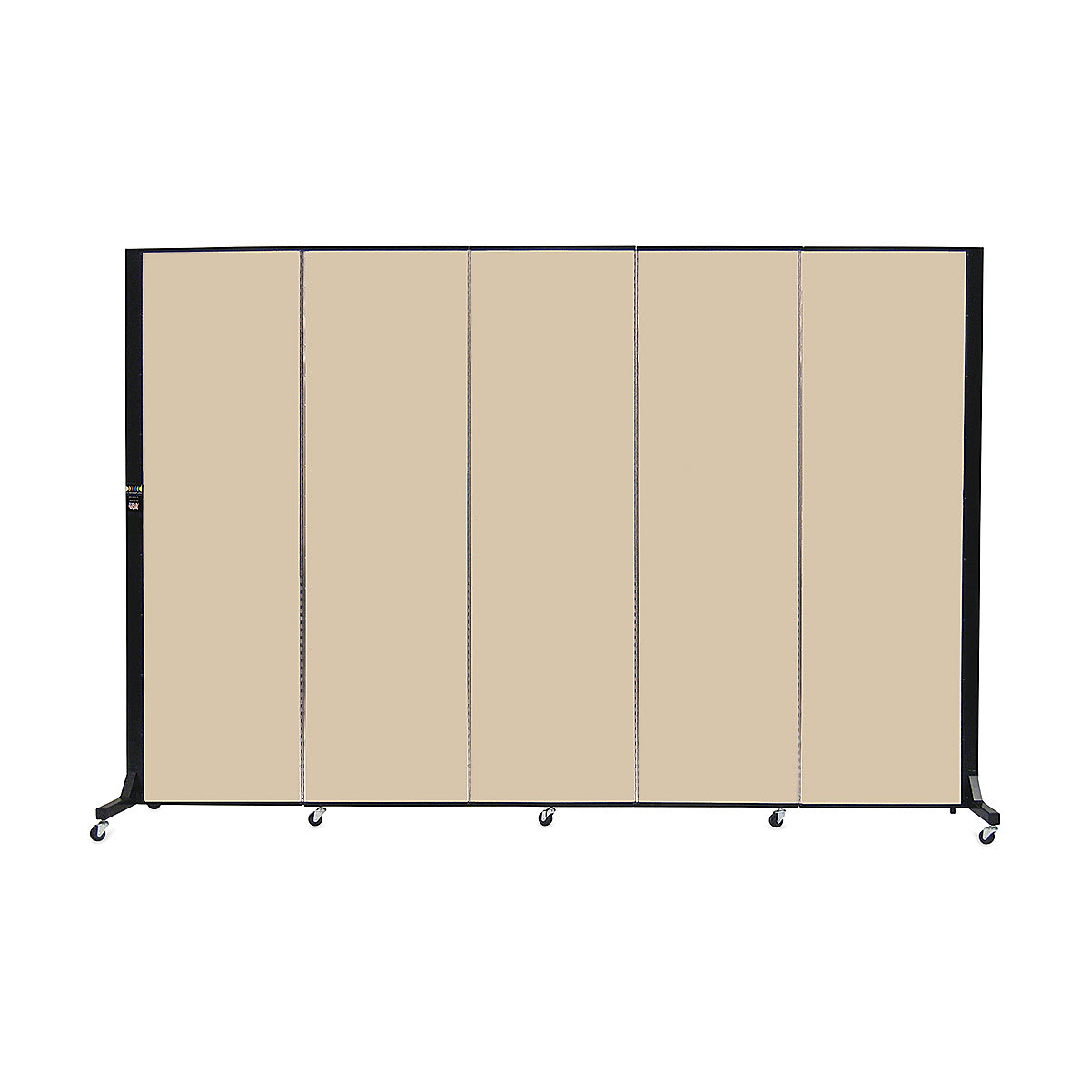 Screenflex Light-Duty Divider - 6'5" x 9'5", Desert, 5 Panel