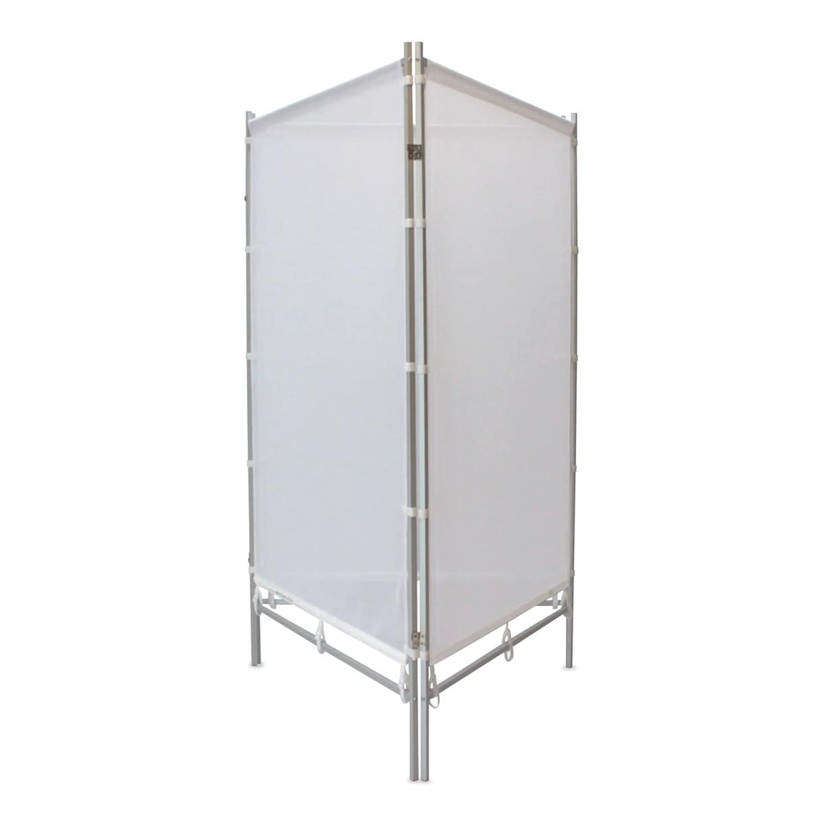 Flourish FlexFrame MeshPanels Aluminum Display Wall - 4 ft, 3 Panel, Shaped Into Triangle