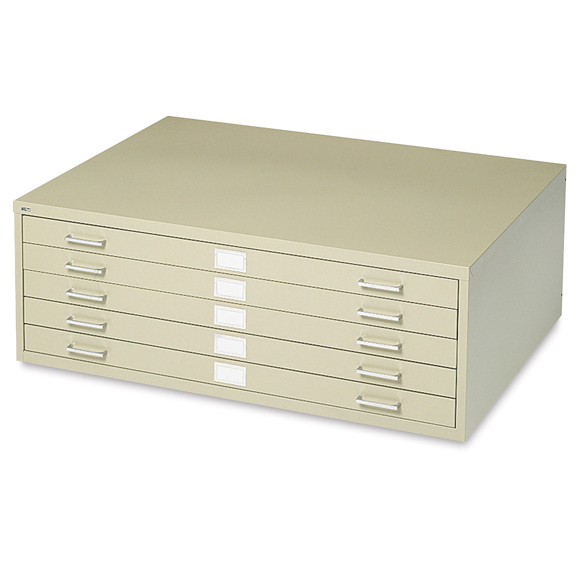 Safco 5-Drawer Steel File - Tropical Sand, Flat File Unit, Large