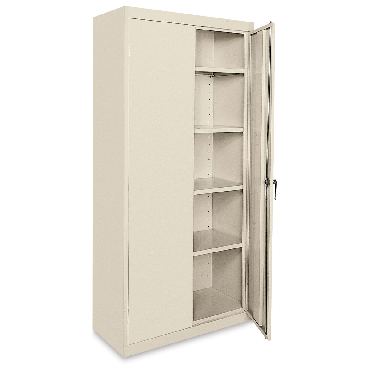 Sandusky Lee Storage Cabinet - 36" x 78" x 18", Putty, With Adjustable Shelves