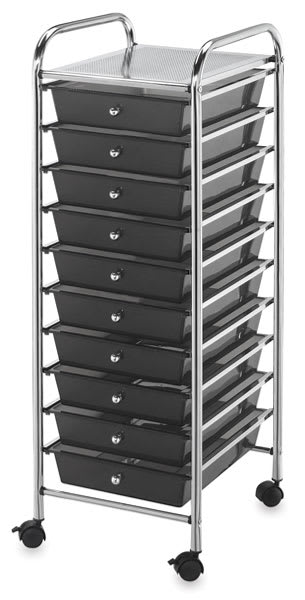 Mobile Storage Cart, 10-Drawer