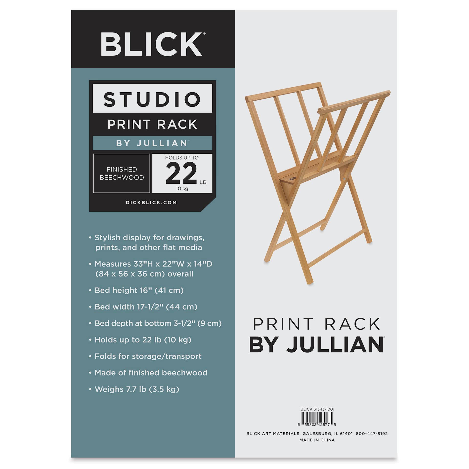 Blick by Jullian Print Rack, packaging